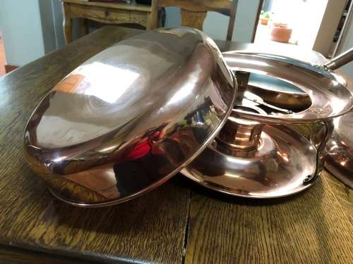 Solid copper antique chafing dish